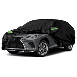Waterproof Car Covers Replace for 2008-2025 Lexus RX350 RX450H RX500H, 6 Layers All Weather Custom-fit Car Covers with Zipper Door & Windproof Bands for Snow Rain Dust Hail Protection (RX)