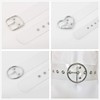 JinYu Heart/Round/Square Grommet Belts for Women Personality All-match Transparent Buckle