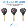 QBUC for Toyota Key Fob Cover with Keychain,Car Key Case