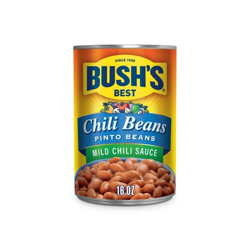 Bush's Best Mild Chili Beans - Pinto, 16 OZ (Pack