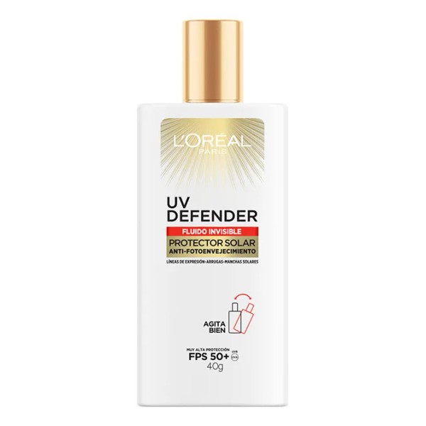 Crema L'Oréal París UV Defender Fluido Invisible para Todo Tipo