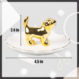 Luxury Dog Ring Holder, ceramic Jewelry Dish, ring Holder Dish, cute Ring Holder Very Suitable for Placing Small Jewelry, Accessories