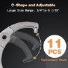 ATNHYING 12pcs Adjustable Spanner Wrench Sets with Replaceable Head, C-Shape