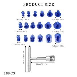 Dent Repair Kit Car, Dent Repair Kit, Car Dent Repair Kit, T Bar Puller with 18 Pieces Suction Cup, Car Dent Puller, Dent Puller for Vehicle Removal