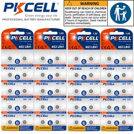 PKCELL 40x LR41 192 392 LR736 G3 Button Cell 1.5V Alkaline Battery for LED Flashlights