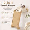 Wall Mounted Cat Scratcher with Hammock, 2-in-1 Cat Wall Furniture