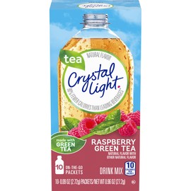 Crystal Light On The Go Raspberry Green Tea, 10-Packet Box (Pack of 4)