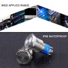 Aiqeer 2 Pcs 16 mm Momentary Push Button Switch, 12V