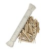 Nickanny's Portable Plastic Clothesline and Natural Heavy Duty Wood Clothespins