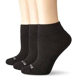 No Nonsense Women's Soft & Breathable Cushioned Quarter Top Sock, Black, 4-10 (NS5167)