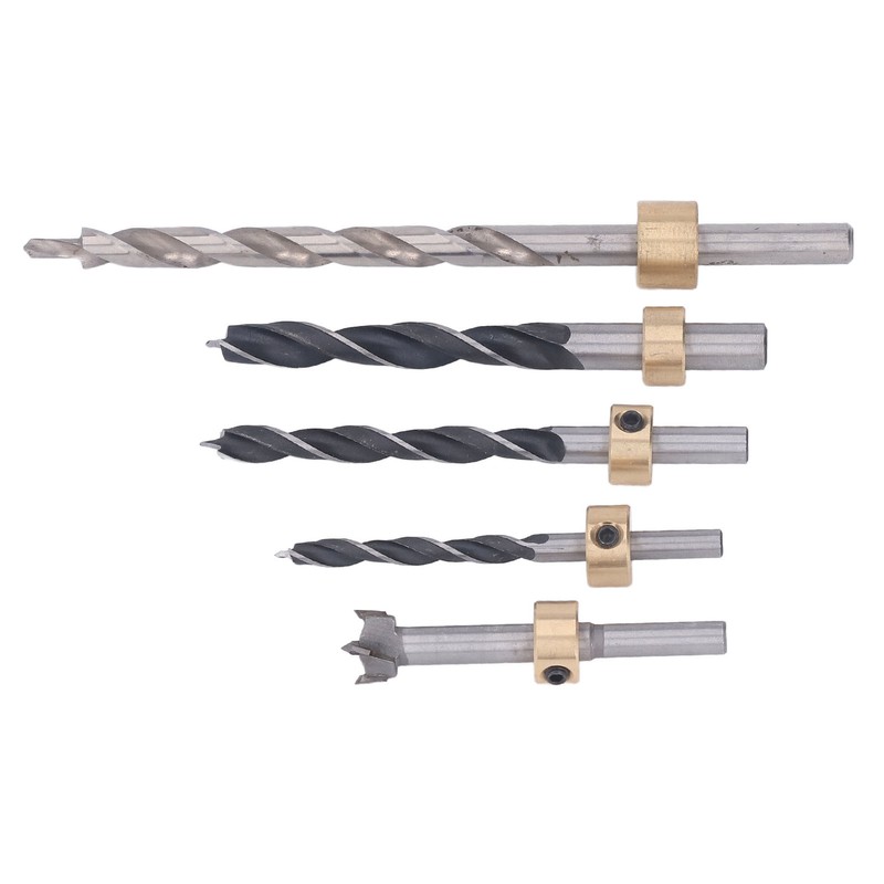 5Pcs Pocket Hole Drill Bit 3 Knife Points High Speed