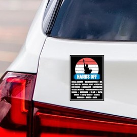 Hands Off Protest Car Magnet – 6" x 4.5", Pro-Equality, Anti-Discrimination, Social Justice Advocacy Decor