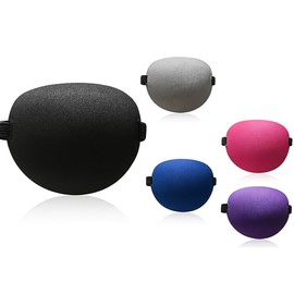 QhgPnt 5 Pcs Eye Patches, 3D Adjustable Eyepatch for Amblyopia or Strabismus, Adjustable Soft Eye Patches for Adults and Kids, for Amblyopia Lazy Eye, Suitable for Left Or Right Eye (Five Colors)