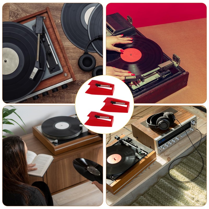 3 Pack Victrola Needle Replacement, Record Player Needle, Turntable Needles,