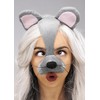 Struts Grey Mouse Mask Headpiece On Headband with Ears and