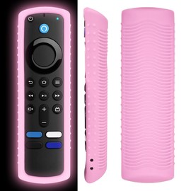 HoldFist Remote Cover Case Skin for Fire TV Stick, Compatible with Most Models of Fire Stick 4k/Voice, Fire TV Remote, Shockproof, Dustproof, and Washable (Luminous Pink)