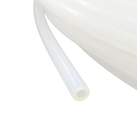100% Pure Virgin PTFE Tubing, 1/4 inch OD x 1/8 inch ID, 5 FT Length, Heavy Wall Tube, Natural Color, Extreme Pressure & Temp. Rated, Made in USA.