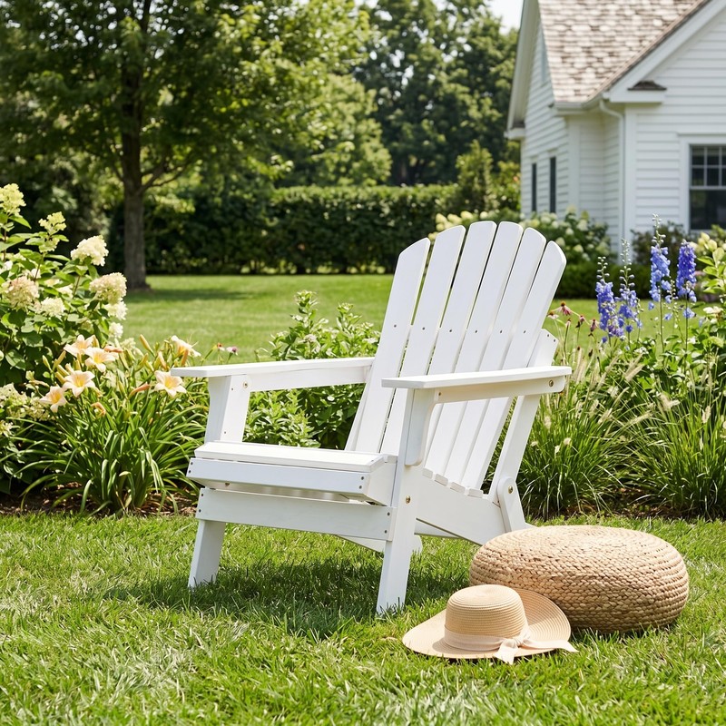 Gefaxi Oversize Wooden Outdoor Folding Chair with Armrest
