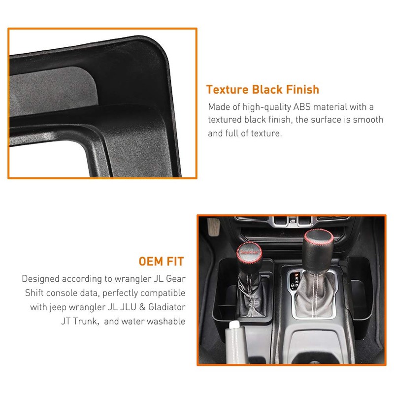 Savadicar GearTray Caja de almacenamiento para Jeep Wrangler JL JLU
