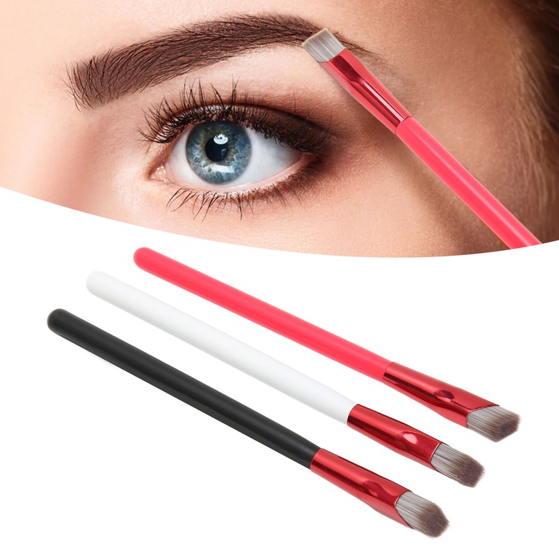 3PCS Brow Concealer Contour Brush Gray Hair Red White Black