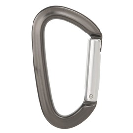 Carabiner Clip Climbing Safety Lock Aluminium Alloy D Shaped for Hammock Keychain Grey Body Silver Rod Quick Release