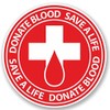 2 x 10cm/100mm Donate Blood Window Cling Sticker Car Van