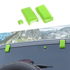 SQQP Rear Tail Door Window Hinge & Rain Wiper Nozzle Cover Fit for Ford Bronco 2021-2025+(Green)