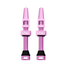 JRC Components 70MM Aluminum Tubeless Valve Stem Kit | Premium Presta Valves with Core Removal Tool | Suitable for Variety of Tubeless Tires: Road, Gravel, XC, Enduro, DH, etc - Pink
