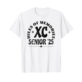 Senior 2025 Cross Country Miles of Memories Distressed T-Shirt
