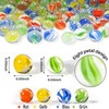 HSYTEK Pack of 100 14 mm Glass Marbles, Colourful Marbles