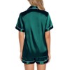 Pjmlifecoco Women's Satin Sleepwear Short Sleeve Pajama Shirts with Pj
