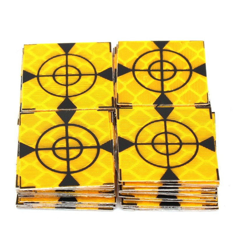 Tutoy 50pcs Reflector Sheet 20x20mm Reflective Tape Target Widely Used