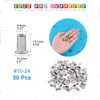 Glarks 50Pcs #10-24 UNC 304 Stainless Steel Rivet Nuts Flat