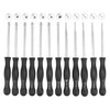 QWORK® Pack of 12 Carburettor Screwdriver with Carburettor Cleaning Brush