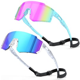 Kids Sunglasses, 2 Pack Sunglasses Boys Girls, UV Protection Sun Glasses for Kids, Lightweight Durable Design Childrens Sun Glasses, Sports UV Protection Childrens Goggles for Boys and Girls