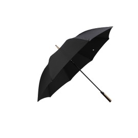 Generic Auto Open 8 Ribs 55 Inch Fiberglass Straight Umbrella with Stylish Handle (Black)