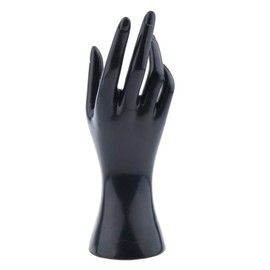 SM SunniMix Mannequin Hand Form Finger Jewelry Display Stand Holder Hanger for Chain Bracelet Bangle Ring Watch Gloves, 4 Colors Available - Black
