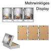 5x7 Wooden Triple Photo Frame with Glass Front Vertical Stand