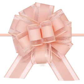 FQTANJU 5 PCS 6 inches Large Pull Bows, Bow for Gift Wrapping, Ribbon Bows for Wedding Christmas Birthday Party Gift Baskets or Valentine's Day Flower Gift Boxes Decoration (Light Purple)