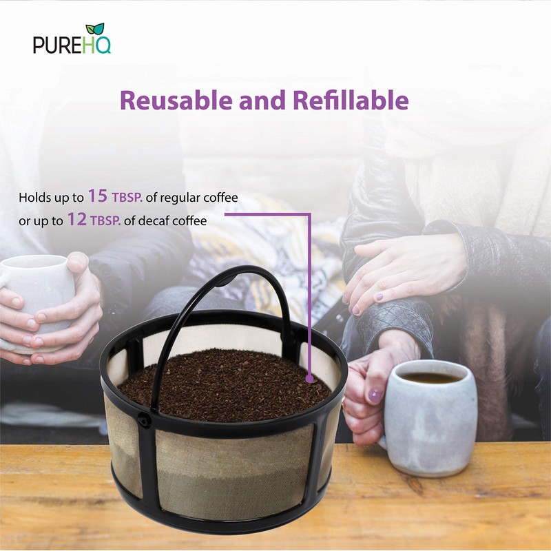 Reusable Mesh Ground Coffee Filter Carafe for Keurig K-Duo Essentials