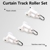 Pocysem Ceiling Curtain Track Roller Hooks-Room Divider, Durable Stainless Steel