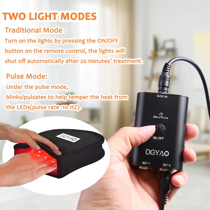 DGYAO Red Light Therapy Hand Wraps for Muscle Stiffness Rechargeable