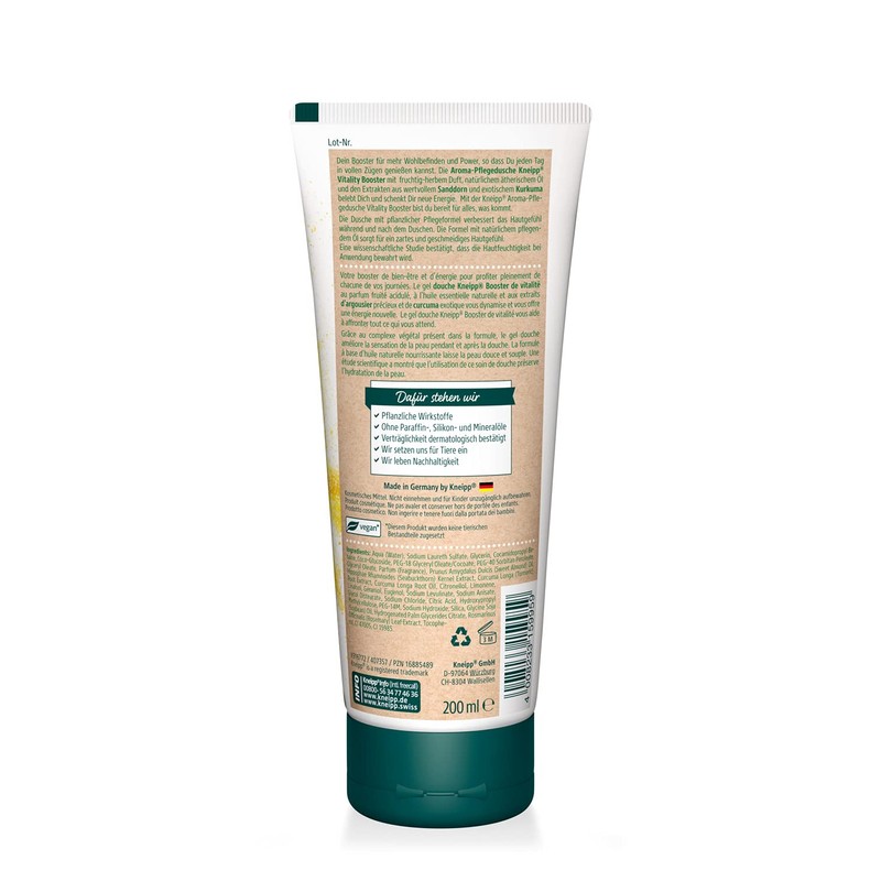 Kneipp Vitality Booster Aroma Shower Gel Sea Buckthorn & Turmeric