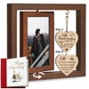 5th Anniversary Wedding Picture Frame Gift for Him Her, Rotating