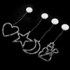LED Christmas Lights with Suction Cup Snowman Star Moon Heart