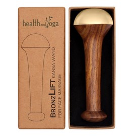 HealthAndYoga BronzLift Kansa Face Massager and Kumkumadi Face Oil Trial Vial - Kansa Wand Ayurveda Benefits of Bronze - Skin Lustre (Single Dome)