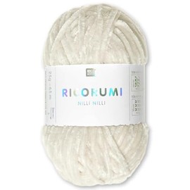 Frida's Wollhaus Rico Design 25 g Ricogurumi Nilli Nilli Chenille Yarn Wool Amigurumi Soft Velvety Knitting Crochet 30 Colours (002 | Cream)
