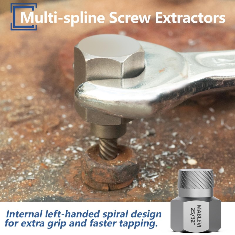 MABLEVI 49 Pcs Screw Extractor Bolt Extractor Set, Left Hand