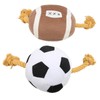 Football Dog Toy Outdoor Interactive Fun Cotton Rope Football Puppy