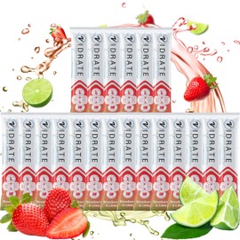 Electrolytes Powder - Hydration Sachets Packed with Vitamins - Zero Sugar Rehydration Sachet, No Artificial Sweeteners, Preservatives by ViDrate - Strawberry & Lime Large Pack, 20 Electrolytes Sachets